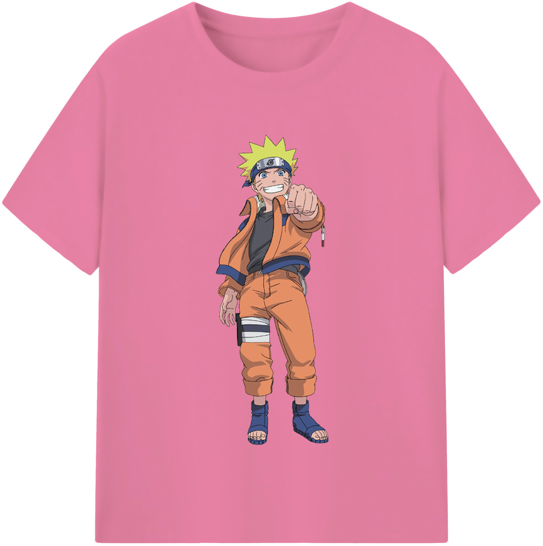 （画像用） NARUTO -ナルト- うずまき ナルト Uzumaki Naruto 綿100％半袖Tシャツ（フロントプリント）